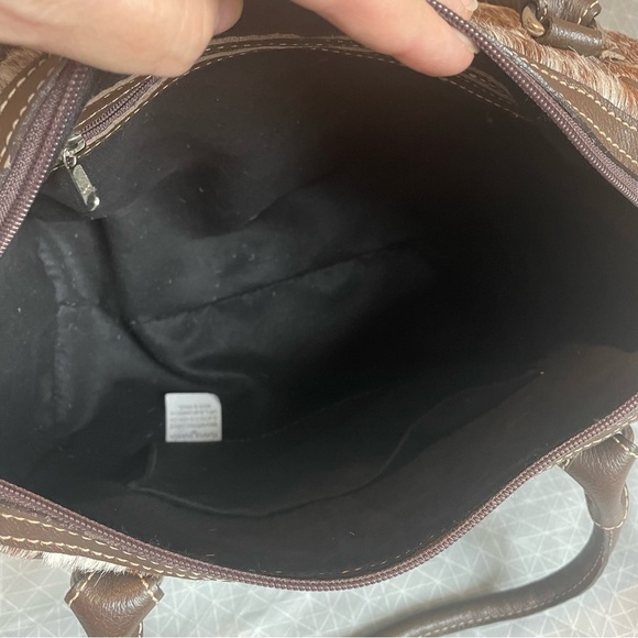 Flavia Maria Spotted Pony Hair on Hide Satchel - Picture 9 of 13